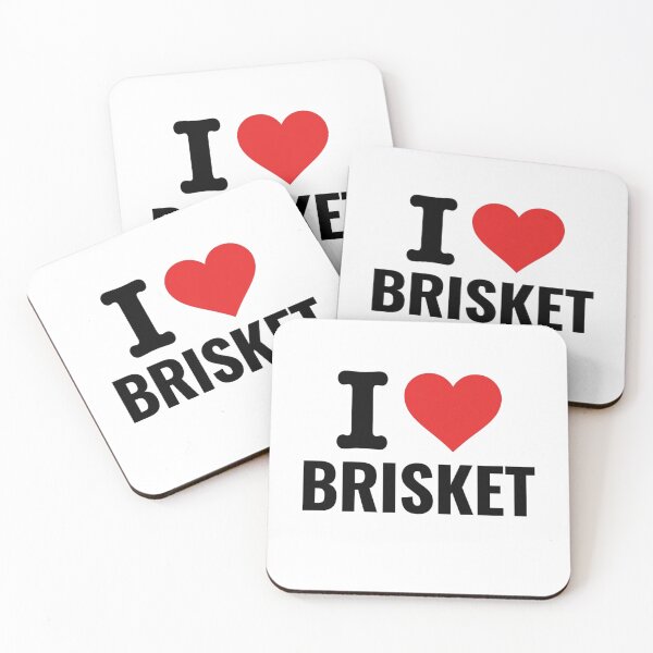 Item preview, I Love Brisket Texas BBQ Pitmaster Smoker Graphic Bold Red Heart designed and sold by raedattia.