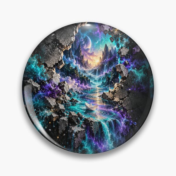 Artikelvorschau, Fratured Moonlight - Surreal Neon Fantasy Realm entworfen und verkauft von Personiq Kaleido.