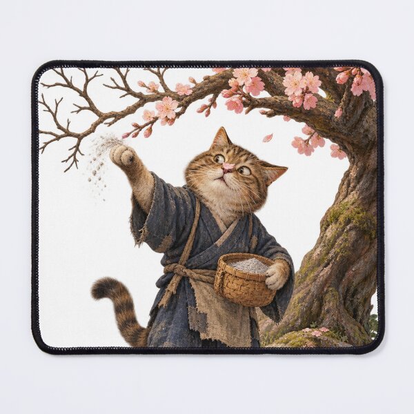 Item preview, Hana-Saka Jiisan Brindled Cat Blossoms designed and sold by Ocelot-T.