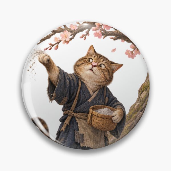 Item preview, Hana-Saka Jiisan Brindled Cat Blossoms designed and sold by Ocelot-T.