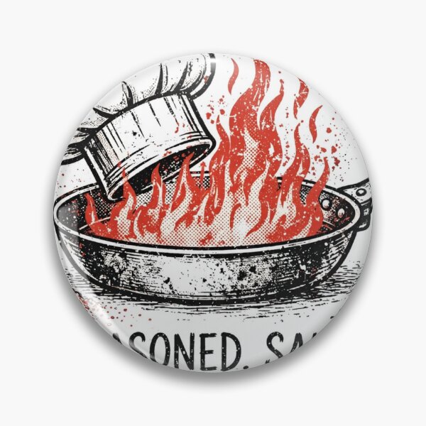 Item preview, Seasoned Salty Slightly Burnt - Funny Chef Humor designed and sold by TheShopier.