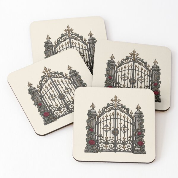 Item preview, Gothic Cemetery Gate – Crimson Rose Graveyard designed and sold by MetaModel Editions.