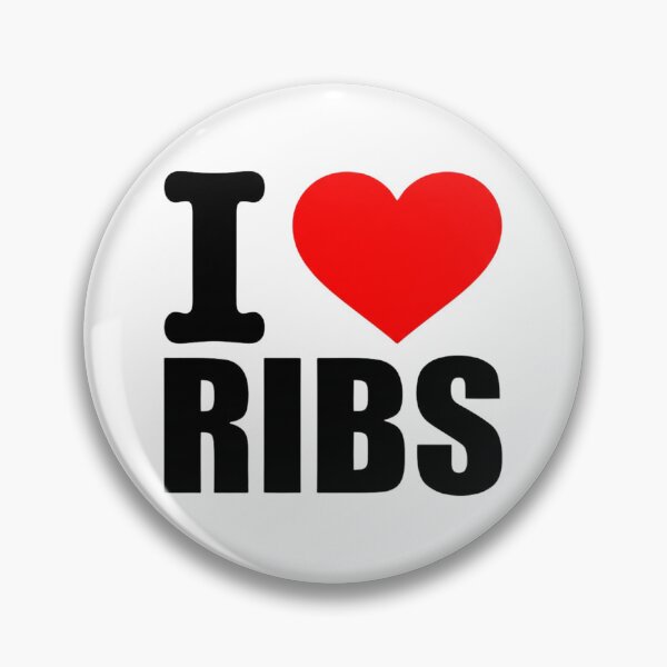 Item preview, I Love Ribs BBQ Pitmaster Smokehouse Graphic Bold Red Heart designed and sold by raedattia.