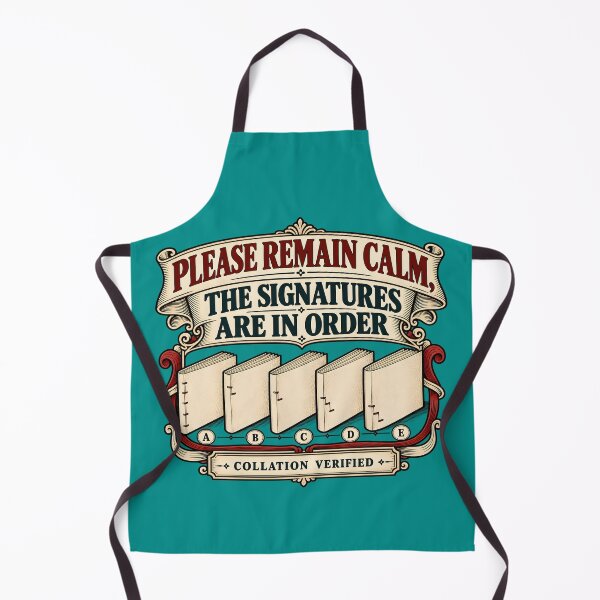 Aperçu de l'œuvre Restez calmes, les signatures sont en règle | Humour de reliure créée et vendue par FashCode.