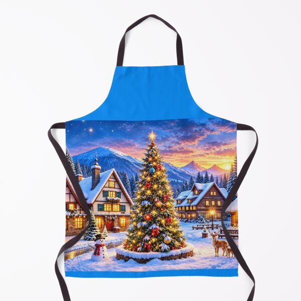 Item preview, Snowy Christmas Village at Sunset designed and sold by MagicCrystal.