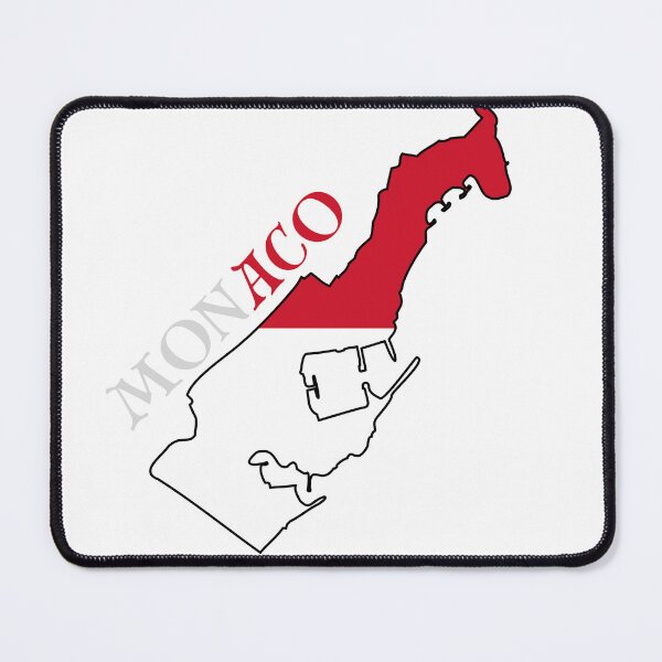 Item preview, monaco map flag designed and sold by GlobalPrintArt.