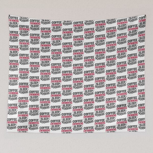 Item preview, Coffee Swimming Sleep Repeat - Funny Design for Swimming Enthusiasts designed and sold by Angelizen.