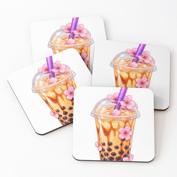 Item preview, Cherry Blossom Boba Tea Cute Japanese Milk Tea designed and sold by artpsico.