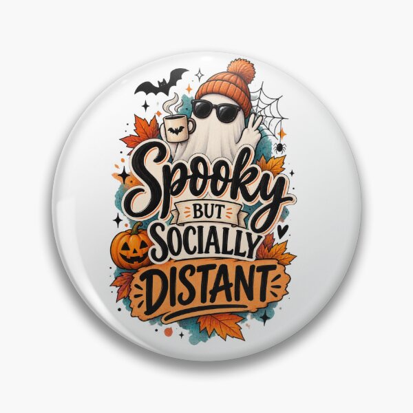 Item preview, Spooky But Socially Distant Funny Introvert Halloween Design designed and sold by MarselArt.