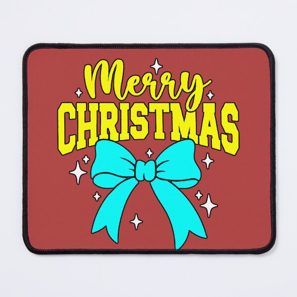 Item preview, Merry Christmas Turquoise Bow Coquette Sparkling Christmas designed and sold by AstronautMerch.