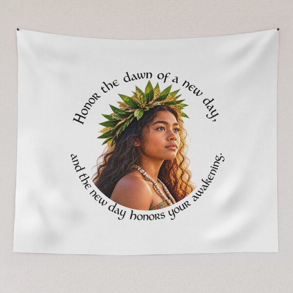 Item preview, Polynesian Renewal Proverb - Honor the dawn of a new day | Pacific Art designed and sold by ShakaLife.org.