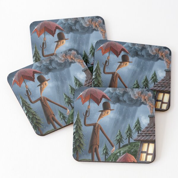 Item preview, A Rainy Day abstract character art designed and sold by Vintage Designs +.