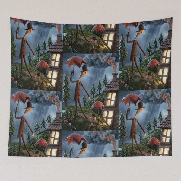 Item preview, A Rainy Day abstract character art designed and sold by Vintage Designs +.