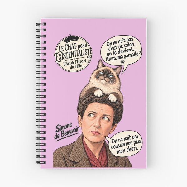 Item preview, El gato existencialista – El gato de la filosofía de Simone de Beauvoir designed and sold by SammyMorry.
