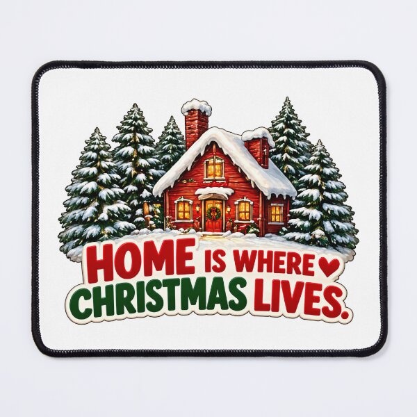 Item preview, Home Is Where Christmas Lives – Cozy Christmas Cottage in the Snow designed and sold by SVALANART.