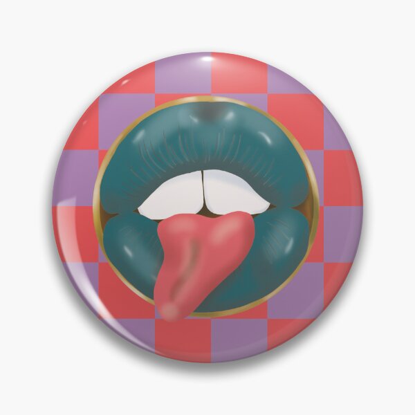 Item preview, Rebel Lips Pop Art – Duotone blocks red purple turqoise Lips designed and sold by GoldenRebels.