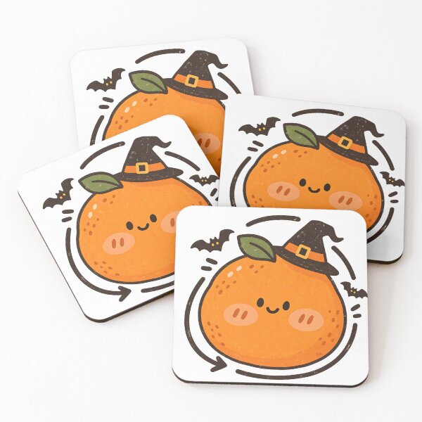 Item preview, Cute Halloween Orange Witch Hat Kawaii Fruit T-Shirt designed and sold by DesignArtist.ia.