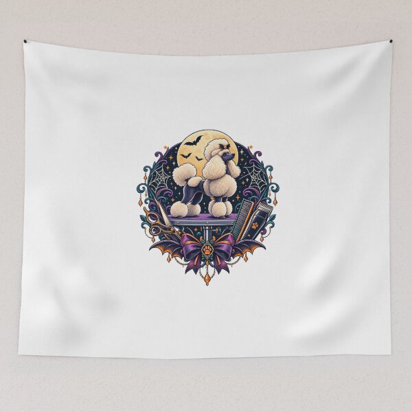 Item preview, Moonlit Poodle Salon Decorative Dog Groomer Gift designed and sold by UrbanCanvvas.