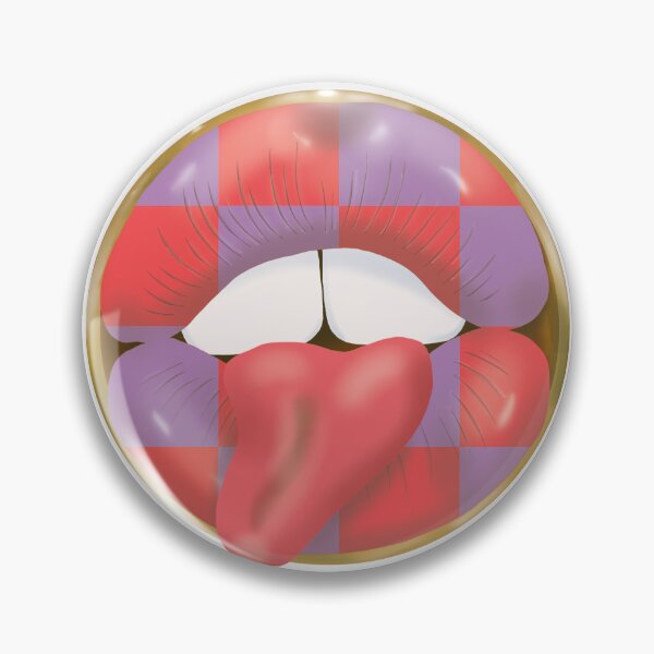 Item preview, Rebel Lips Pop Art – blocks red purple pink tongue designed and sold by GoldenRebels.