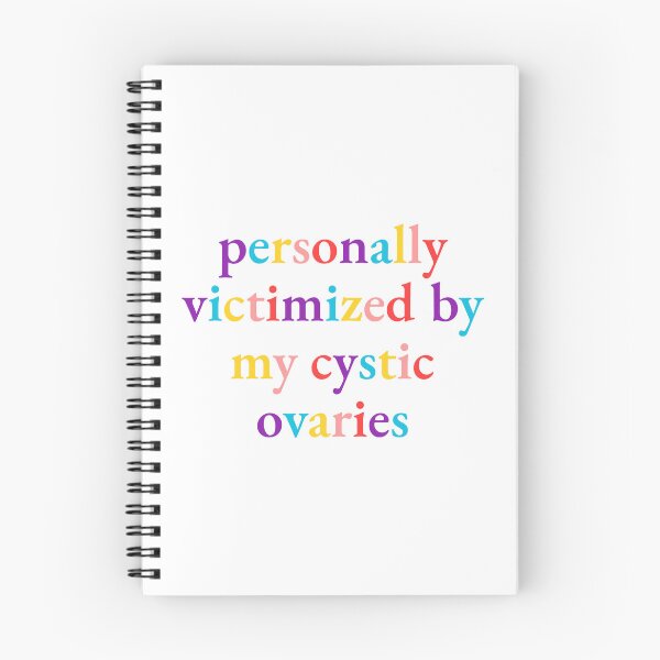 Item preview, Personally Victimized By My Cystic Ovaries Rainbow Font Funny PCOS Meme designed and sold by kristy1003.