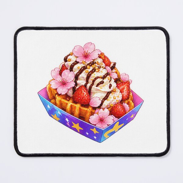 Item preview, Cherry Blossom Strawberry Waffle Dessert Kawaii Japanese Aesthetic designed and sold by artpsico.