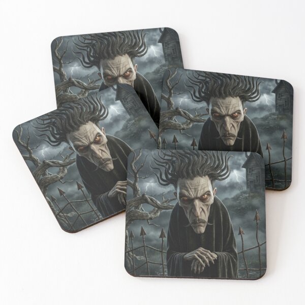 Item preview,  Dark creepy mustache man horror art designed and sold by Vintage Designs +.