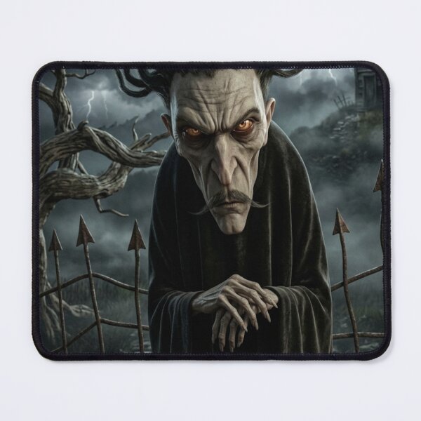 Item preview,  Dark creepy mustache man horror art designed and sold by Vintage Designs +.
