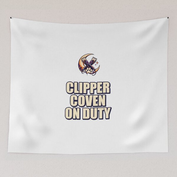 Item preview, Clipper Coven On Duty Funny Dog Groomer Shirt designed and sold by UrbanCanvvas.