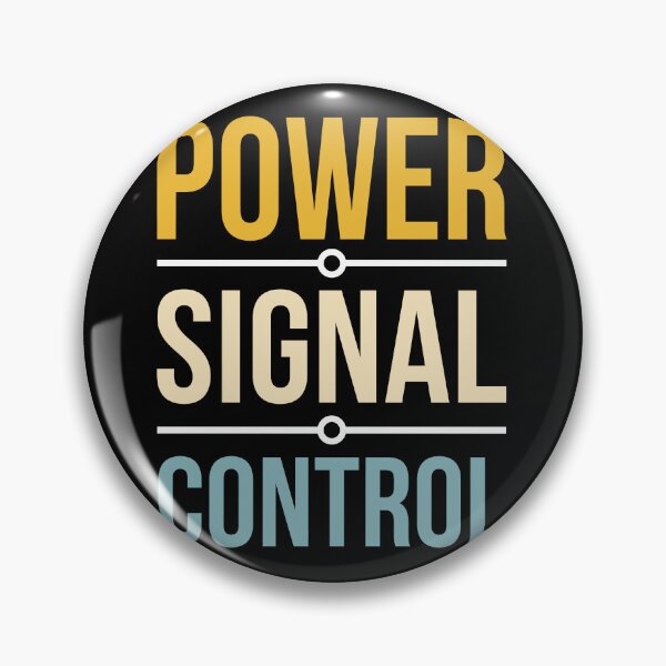 Item preview, Power Signal Control Engineering Typography designed and sold by PrintivoraHub.