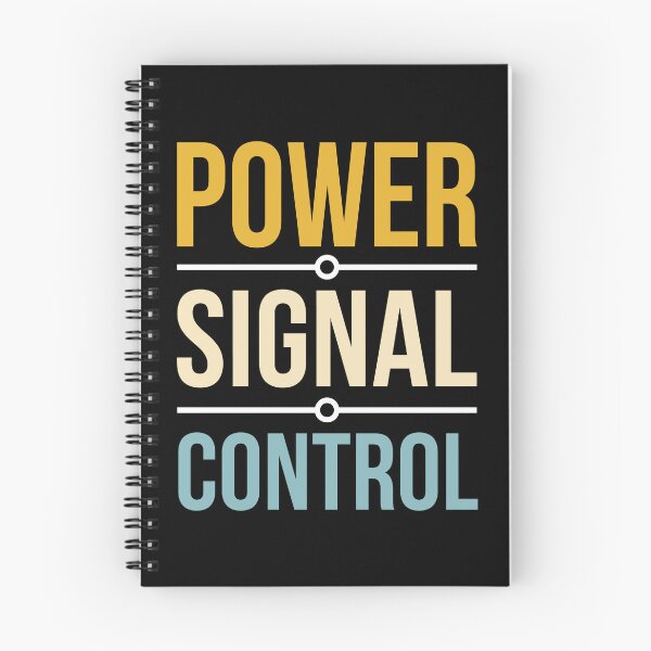 Item preview, Power Signal Control Engineering Typography designed and sold by PrintivoraHub.