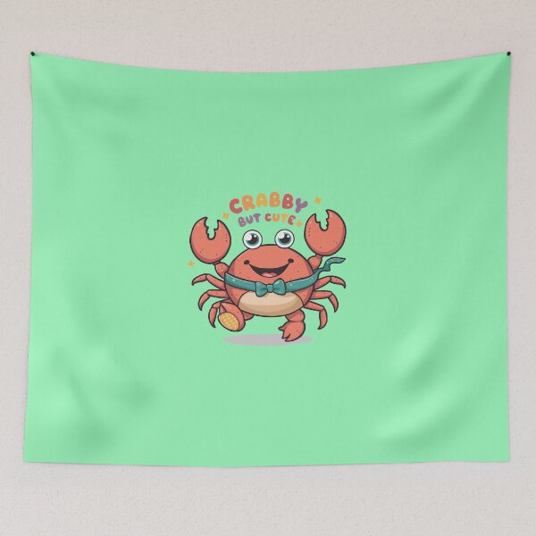 Aperçu de l'œuvre Conception drôle "Crabby But Cute" créée et vendue par Rare By Hero.