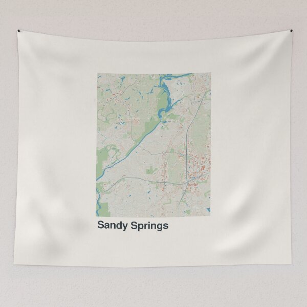 Item preview, Sandy Springs Minimalistic Map Art designed and sold by MapsNerd.