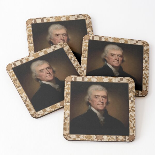 Item preview, Thomas Jefferson — Vintage Presidential Quilt Blanket designed and sold by Bluntees .
