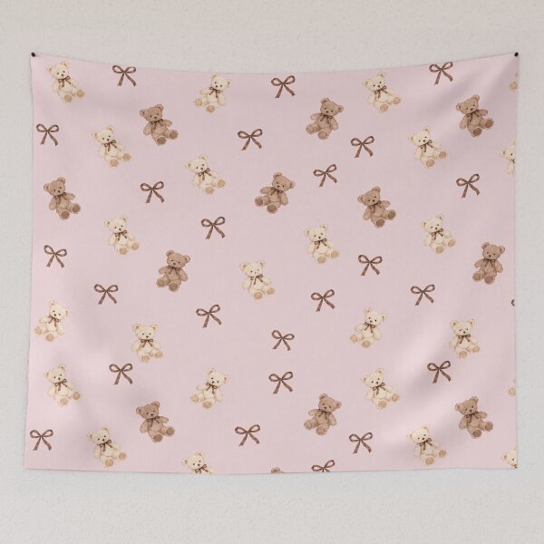 Item preview, Coquette Teddy Bear Brown Bow Pattern designed and sold by Luv4tete.