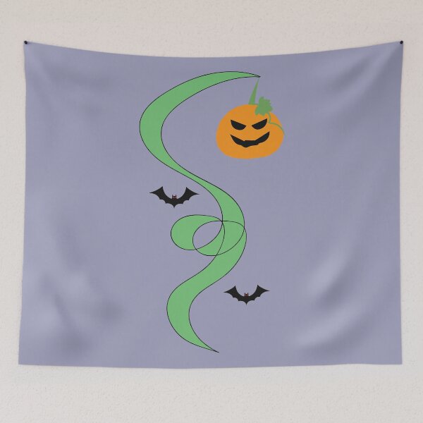 Item preview, Halloween Pumpkin Vine Bat Spooky Design designed and sold by Mdjahirulsk.