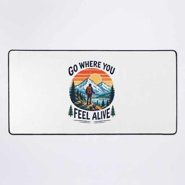 Item preview, Go Where You Feel Alive Mountain Hiking Sunset designed and sold by Pyt27.