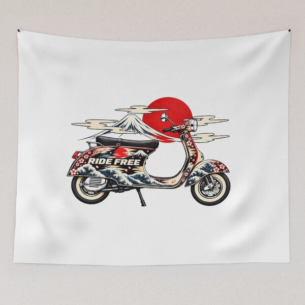 Item preview, Ride Free – Japanese Ukiyo-e Scooter designed and sold by KASUMINK.