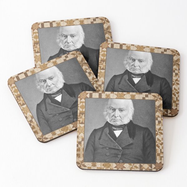 Item preview, John Quincy Adams — Vintage Presidential Quilt Blanket designed and sold by Bluntees .