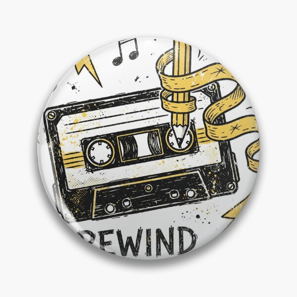Item preview, Rewind With A Pencil - Retro Cassette Nostalgia designed and sold by TheShopier.