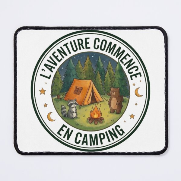 Item preview, Adventure Begins Camping - Nature & Outdoor Illustration designed and sold by Salma.Store.