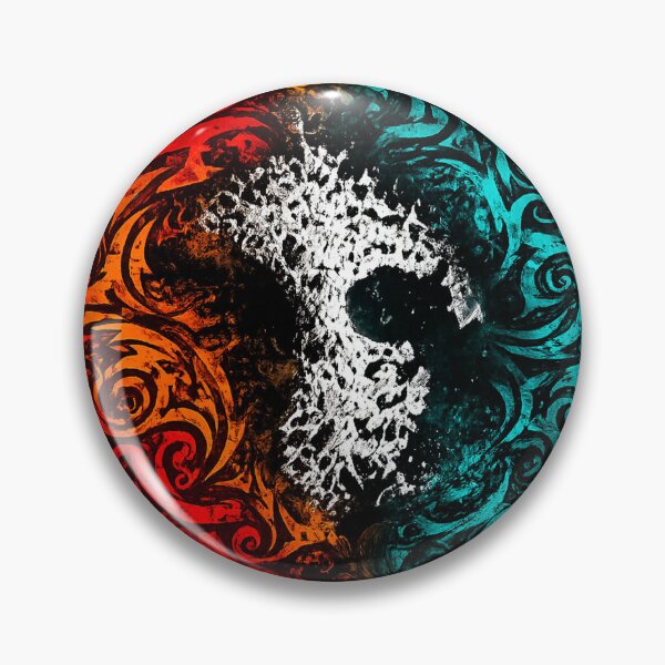 Item preview, Duality Skull – Fire and Water Surreal Art designed and sold by simplehcity.