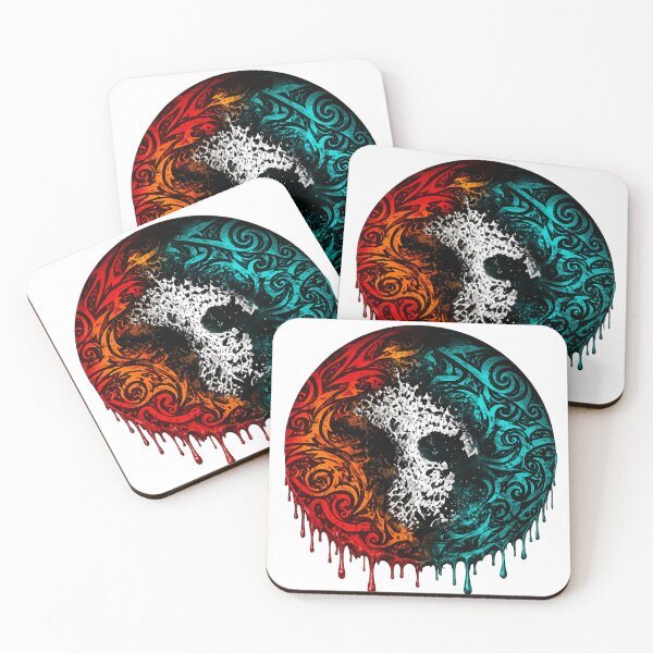 Item preview, Duality Skull – Fire and Water Surreal Art designed and sold by simplehcity.