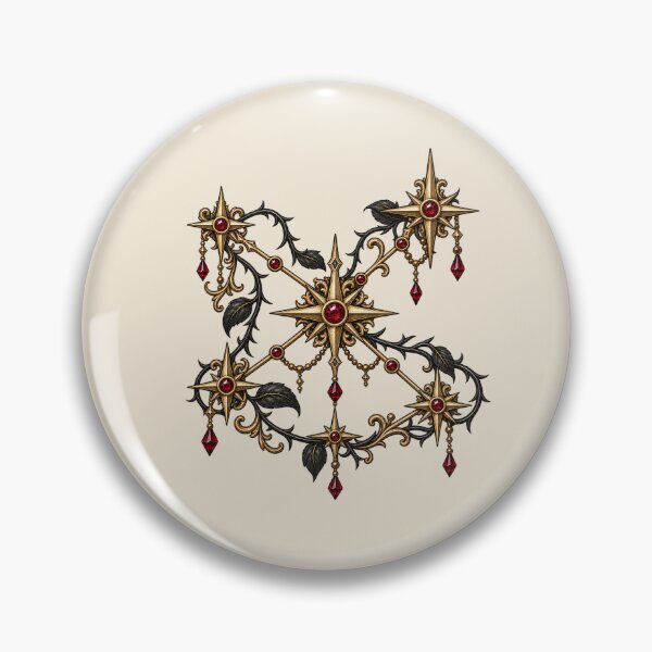 Item preview, Crimson Gothic Star – Ruby Celestial Ornament designed and sold by MetaModel Editions.