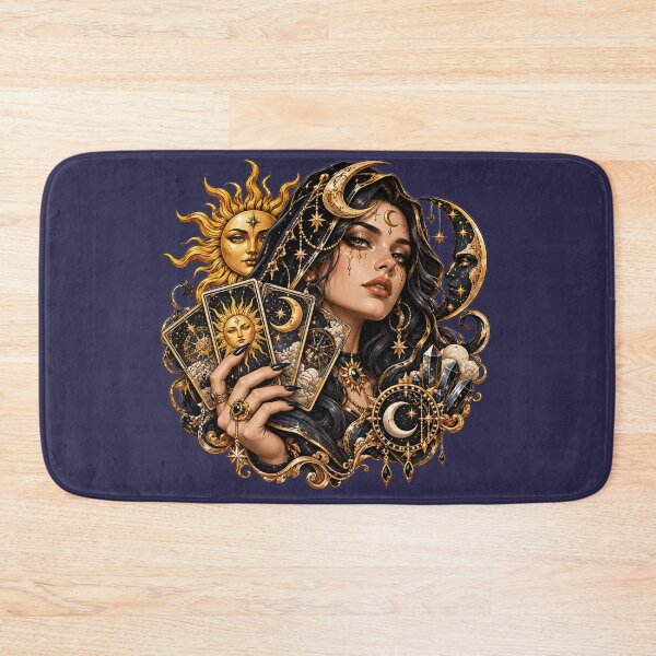 Item preview, Mystical Tarot Fortune Teller Witch with Sun and Moon Art designed and sold by chicworld2026.