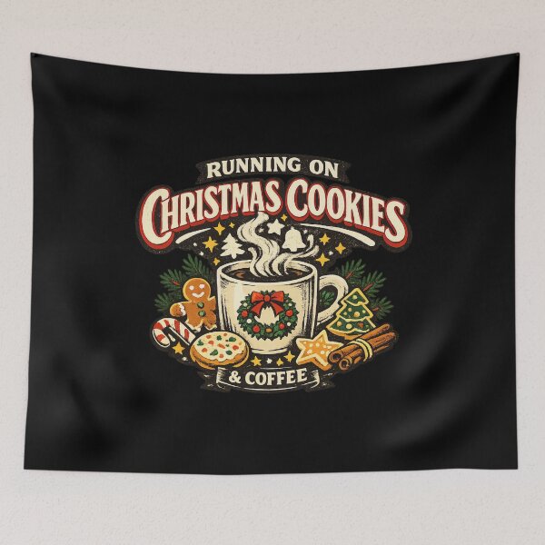 Item preview, Cozy Christmas Running On Christmas Cookies And Coffee Holiday Gift designed and sold by Artycom.