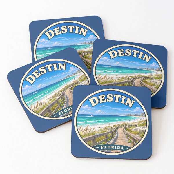Item preview, Destin Florida Beach Vintage Travel Badge designed and sold by Swanny's Custom T-shirt and Gift Designs.