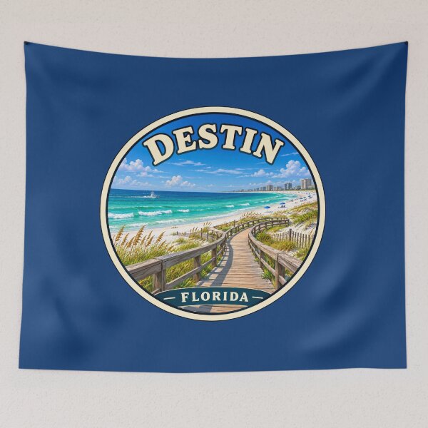 Item preview, Destin Florida Beach Vintage Travel Badge designed and sold by Swanny's Custom T-shirt and Gift Designs.