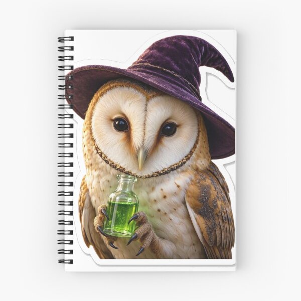 Item preview, Beautiful Barn Owl Witch Hat Magic Potion Sticker designed and sold by CodeCapyVibes.