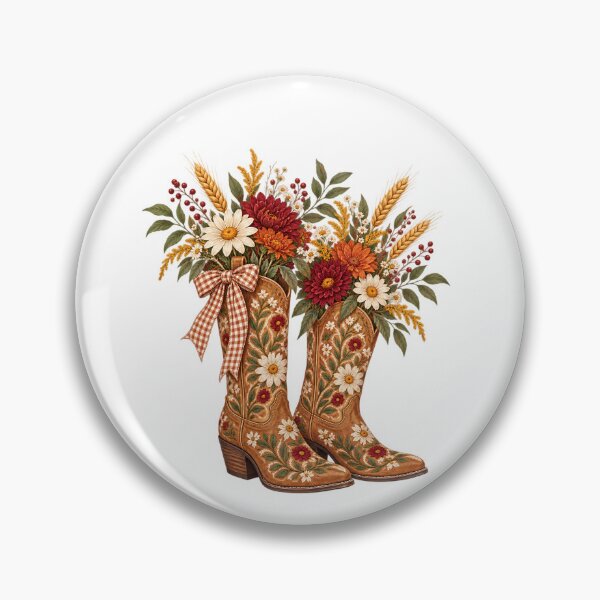 Item preview, Floral Cowboy Boots Boho Fall Autumn Rodeo Western Cowgirl Country designed and sold by Rtcraftani.