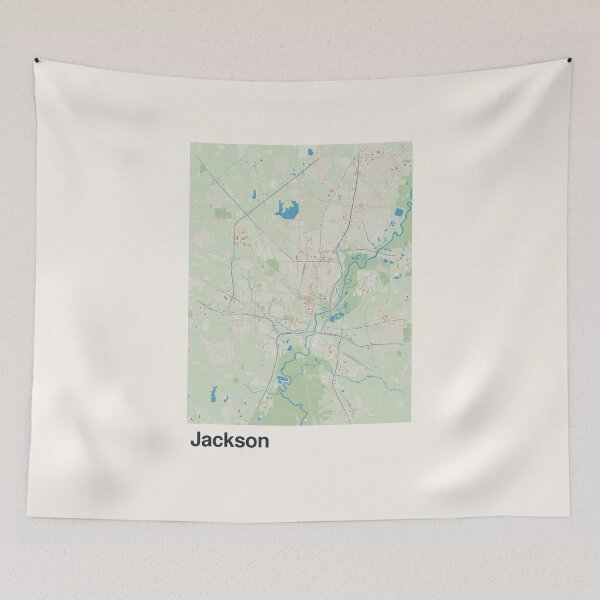 Item preview, Jackson Minimalistic Map Art designed and sold by MapsNerd.
